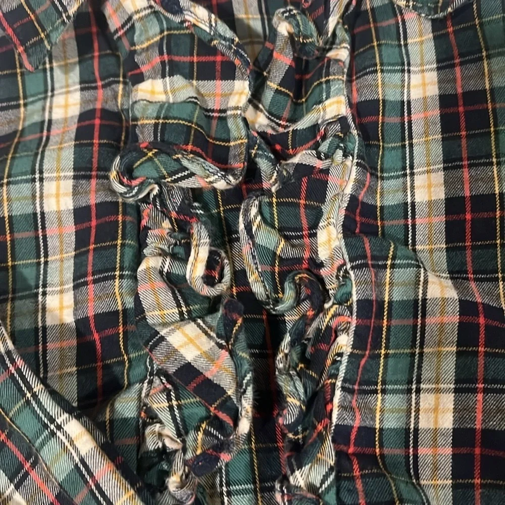 Ralph Lauren Ruffle Plaid top
